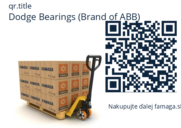   Dodge Bearings (Brand of ABB) .037584